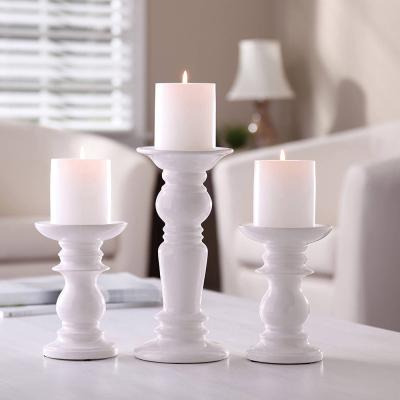 christmas Ceramic Pillar candle holders set of 3 picture 2