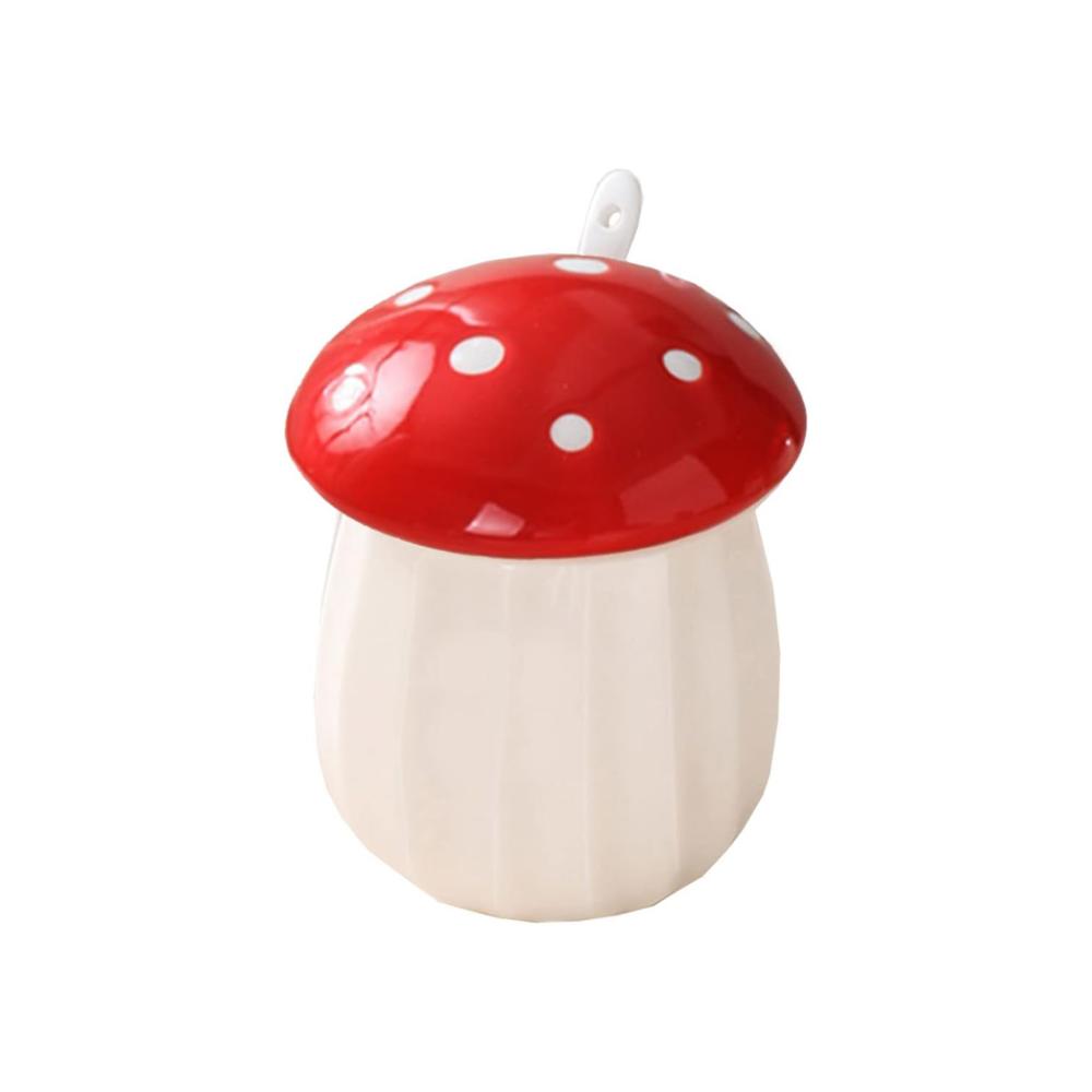 Vintage Ceramic Kitchen Mushroom Cookie Jar Canister Set