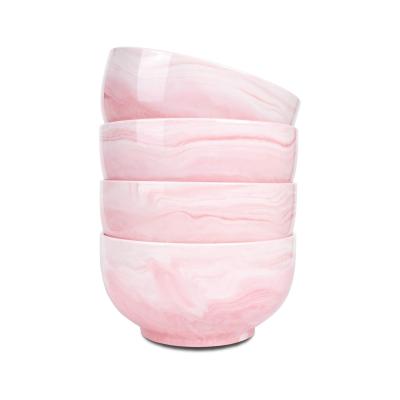Custom Ceramic Porcelain Pink Marble Bowl picture 3
