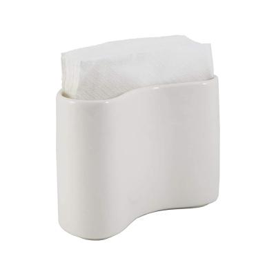 custom design wedding white table bar ceramic porcelain Paper napkin holder for restaurant