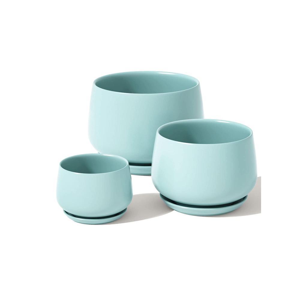 custom color turquoise beautiful ceramic succulent planter plant pot supplier