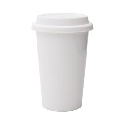 Ceramic Travel Coffee Tumbler Cups Mug With Lid thumbnail