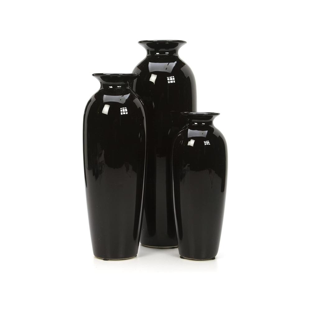 Tall Black Large Big luxury Ceramic Floor Vases picture 1