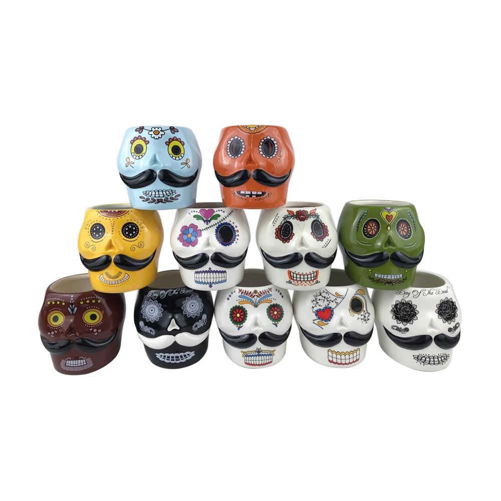 new Factory ceramic skull halloween decoration picture 1