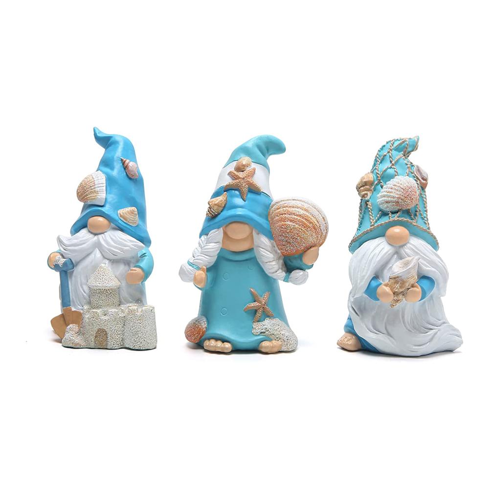 Sea Star Shell Gnomes Handmade Swedish Resin Gnomes Elf 