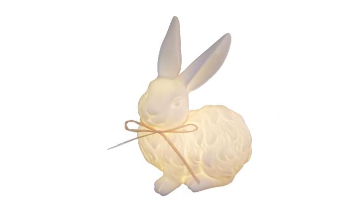 easter ceramic bunny with led light