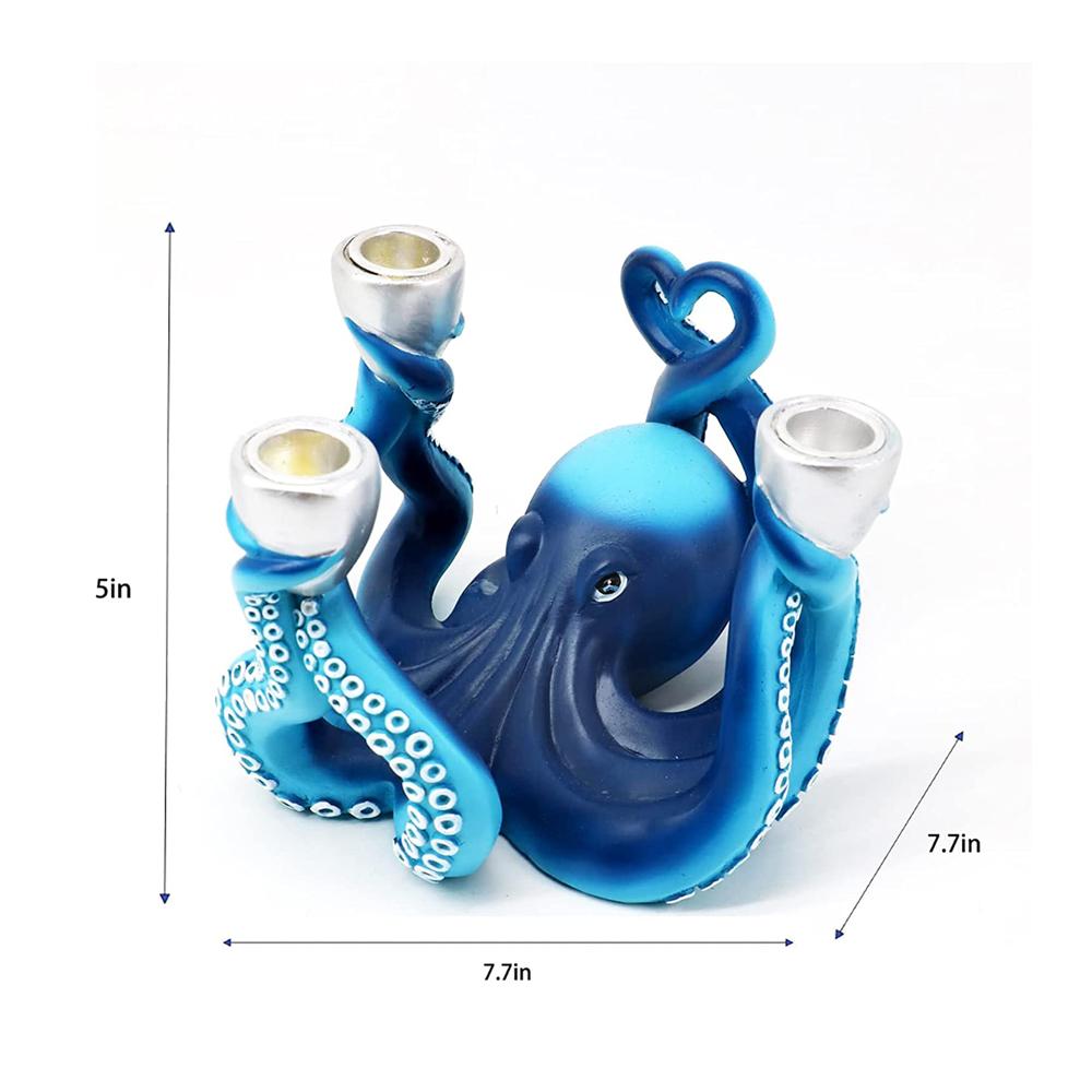Wholesale Custom Octopus Shape Resin Candle Stick Holder picture 2