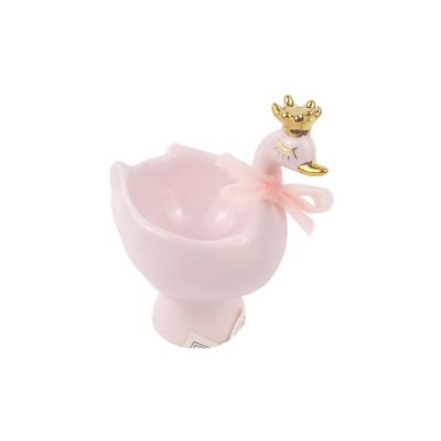 swan shape ceramic egg cup holder chicken display thumbnail