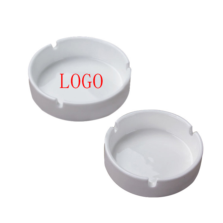 simple white ceramic ashtray