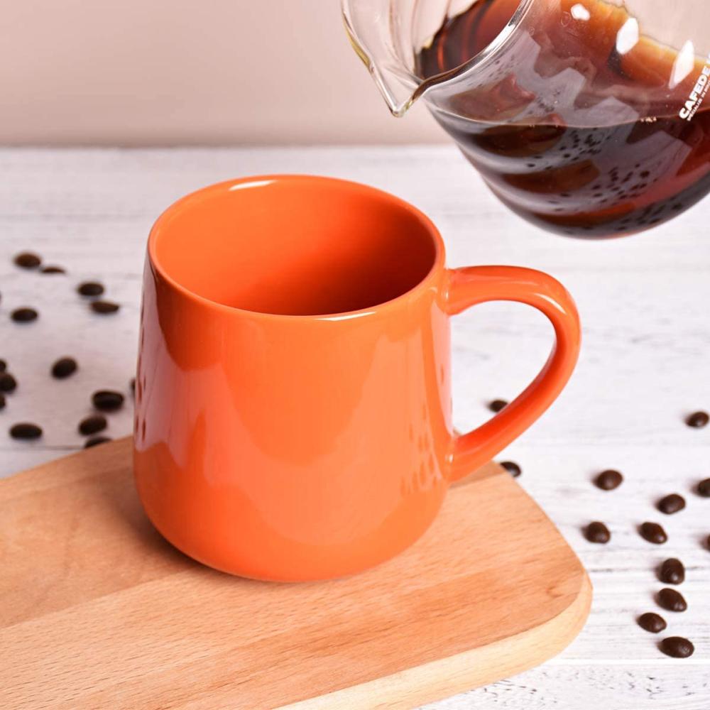 orange ceramic coffee mug picture 3