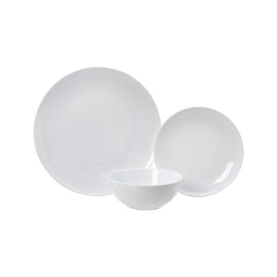 White Porcelain Ceramic Plate And Bowl Set thumbnail