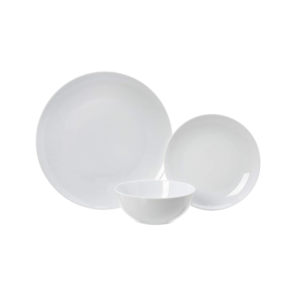 White Porcelain Ceramic Plate And Bowl Set
