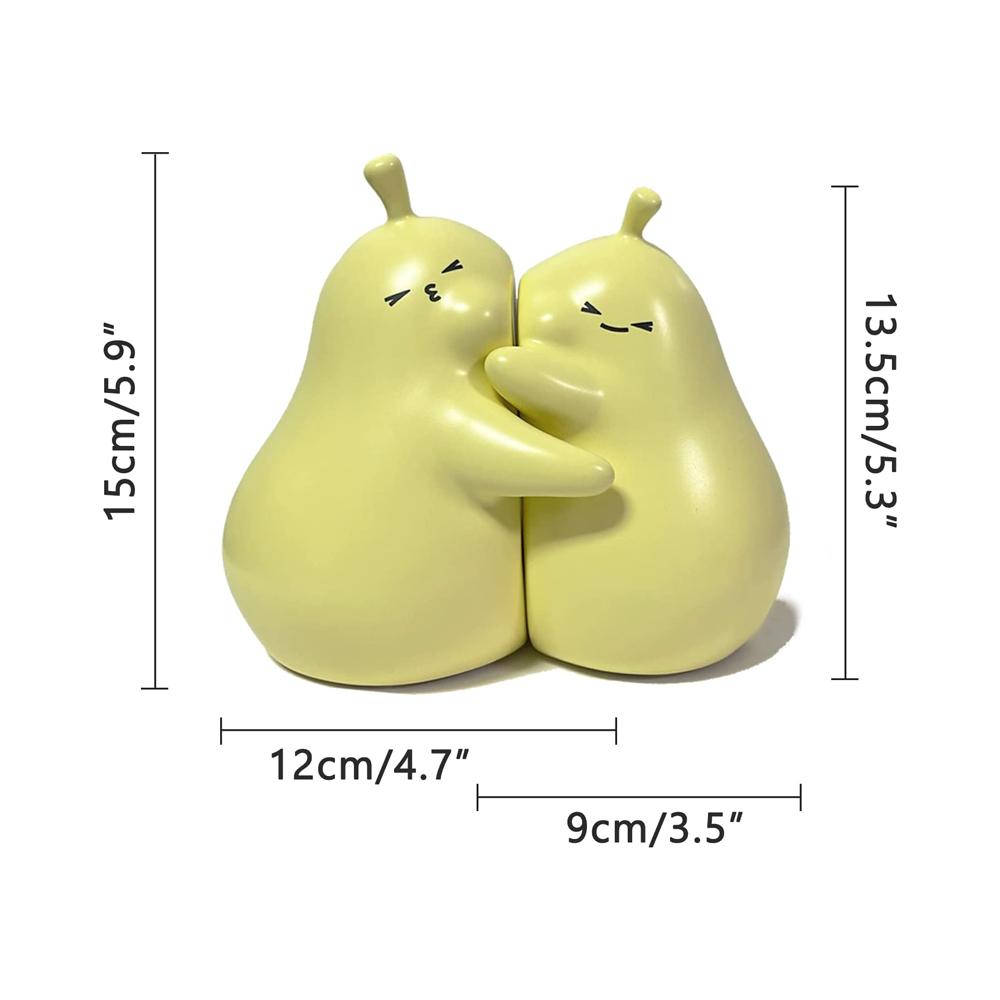 Cute Yellow Pear Ceramic Book Bookends Holder picture 2