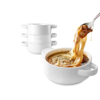 Stackable French Onion Soup Bowl With Handles thumbnail