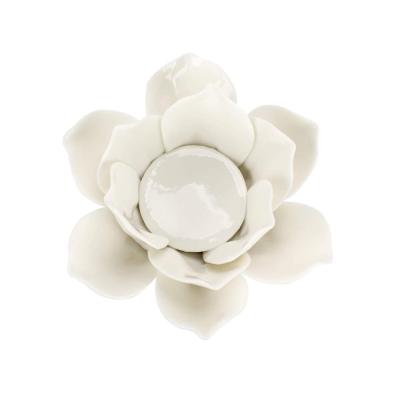flower shaped ceramic tea light tealight candle holder thumbnail