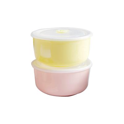 Safe porcelain ceramic serving dish bowl with lid thumbnail