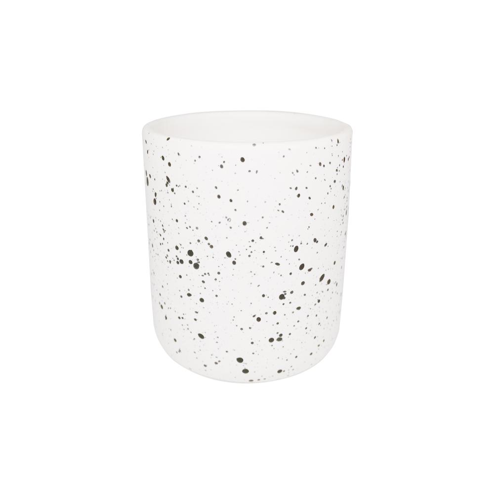 cylinder sprinkles matte candle jar splatter paint candle vessels speckled customize new ceramic candle jar