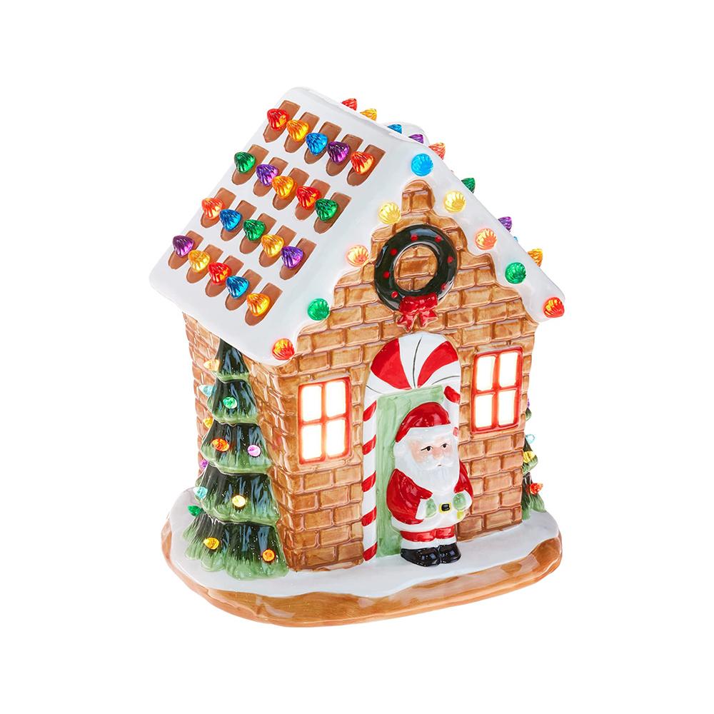 wholesale mini nativity Ceramic Christmas Nostalgic Gingerbread House picture 1