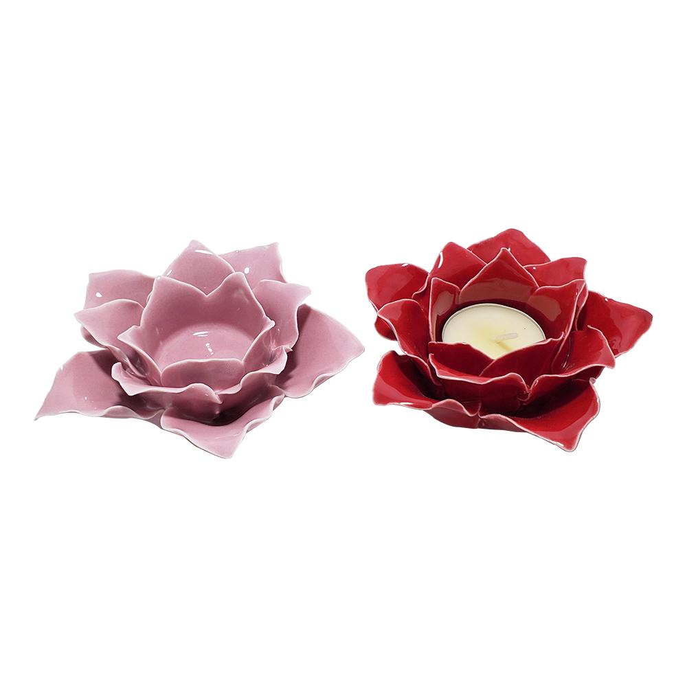 custom ceramic tealight lotus flower candle holder picture 1
