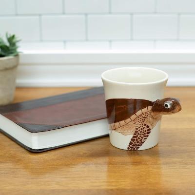 Hand Painted Ceramic Hot Chocolate turtle mug picture 2