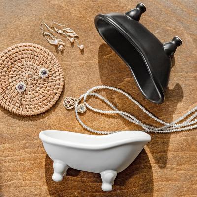 Porte-Savon En Céramique Auto-Drainant, Table Décorative Lisse, Porte