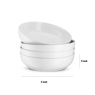White Italian Heath Ceramic Pasta Serving Bowl Set picture 2