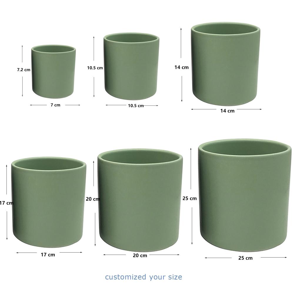 New Custom Cheap Outdoor Indoor Garden decorative Nordic Round Ceramic Succulent Planter Flower Plant Pot for Home Decor