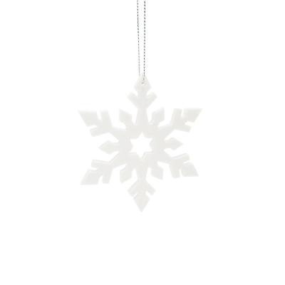 snowflake ceramic christmas tree decoration hanging ornaments thumbnail