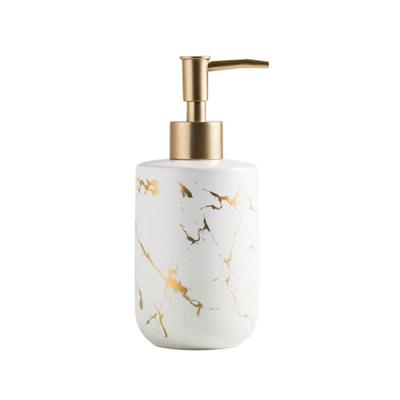 reusable empty marble ceramic shampoo pump dispenser bottles thumbnail