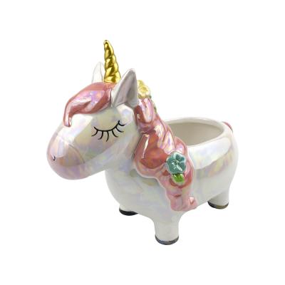 Custom handmade Unicorn Ceramic Pen Pencil Stand holder thumbnail