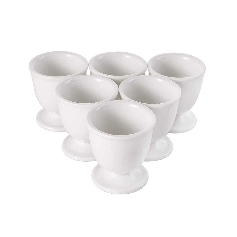 white small ceramic egg cup stand holder