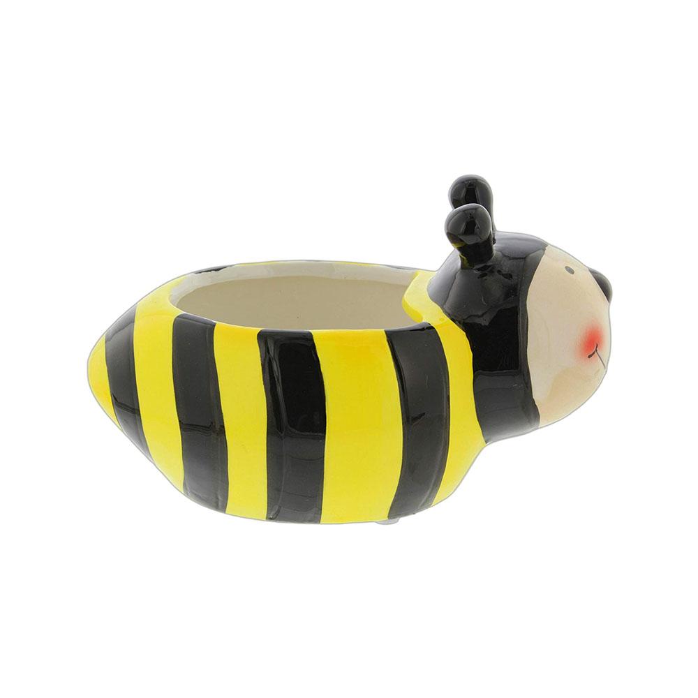 cute hand painted ceramic bee planter plant pot picture 3