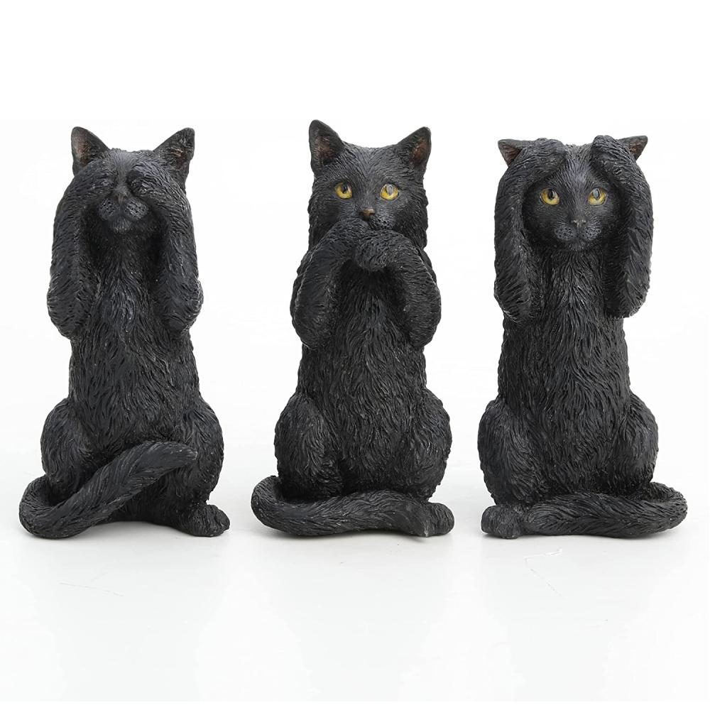 custom factory wholesale animal toy resin cat figurine picture 1
