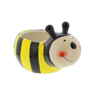 cute hand painted ceramic bee planter plant pot picture 1
