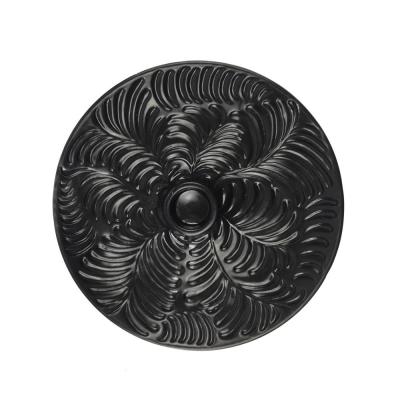 black ceramic round plate tray candlestick candle holders thumbnail
