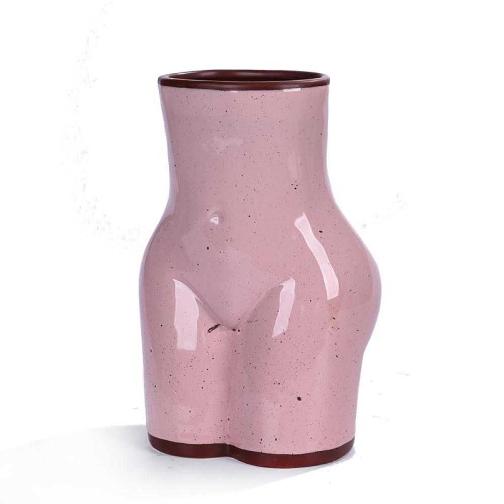 2023 spring Ceramic bun bottom boho flower vase picture 4