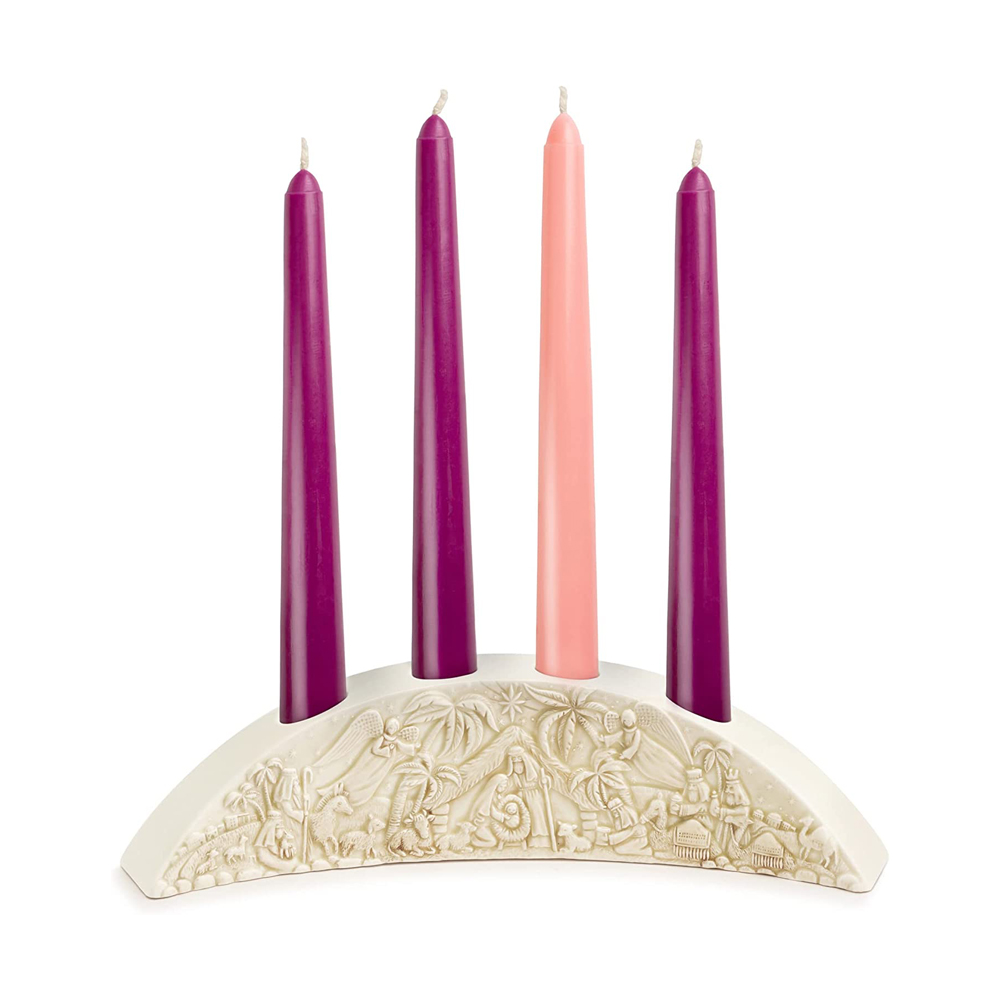 Nativity Ceramic Swedish Advent Candle Holder