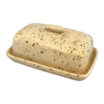 unique covered decorative ceramic butter dish with lid thumbnail