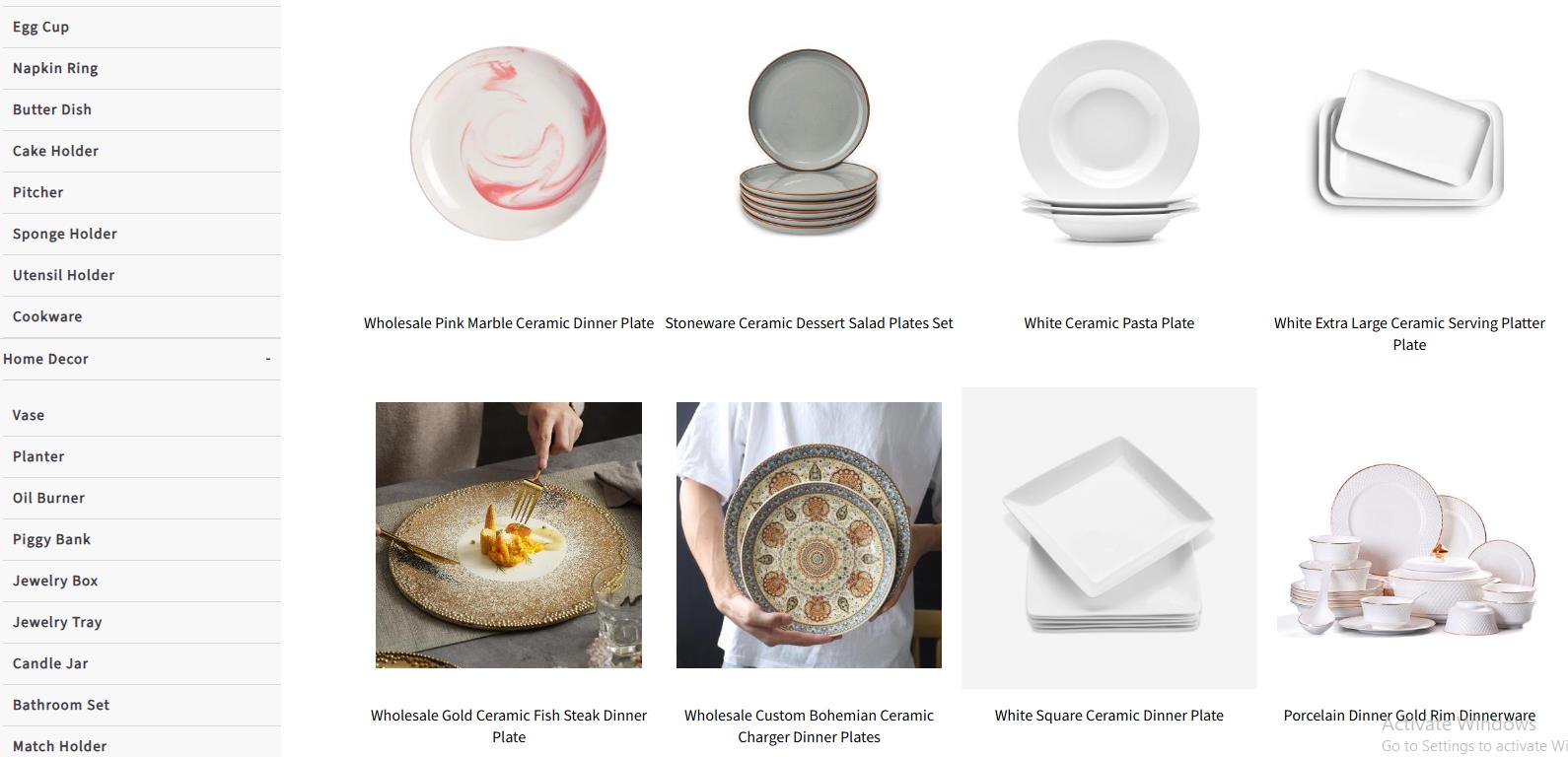 Common Types of Ceramic Products Available Wholesale