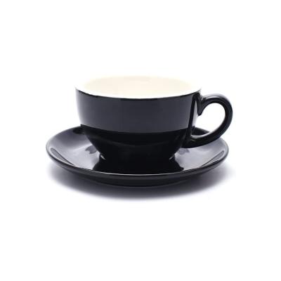 best colorful ceramic latte cups mug with saucer picture 4