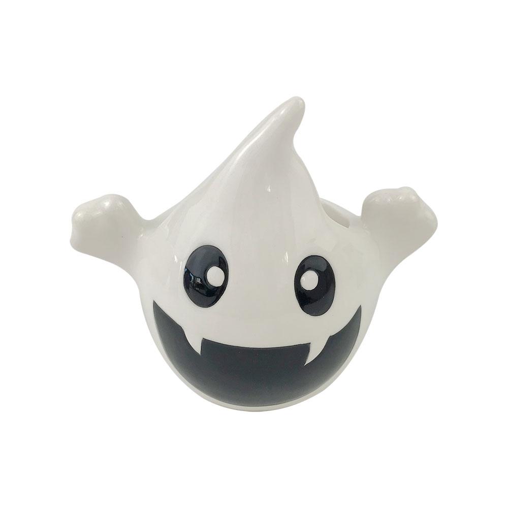 small white light up Halloween ceramic ghost decor picture 1