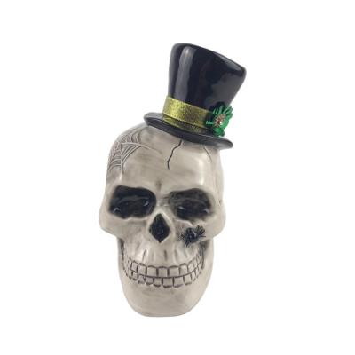 custom Halloween skull shape ceramic vase thumbnail