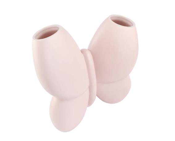 3D-Keramikvase in Blumen- und Schmetterlingsform