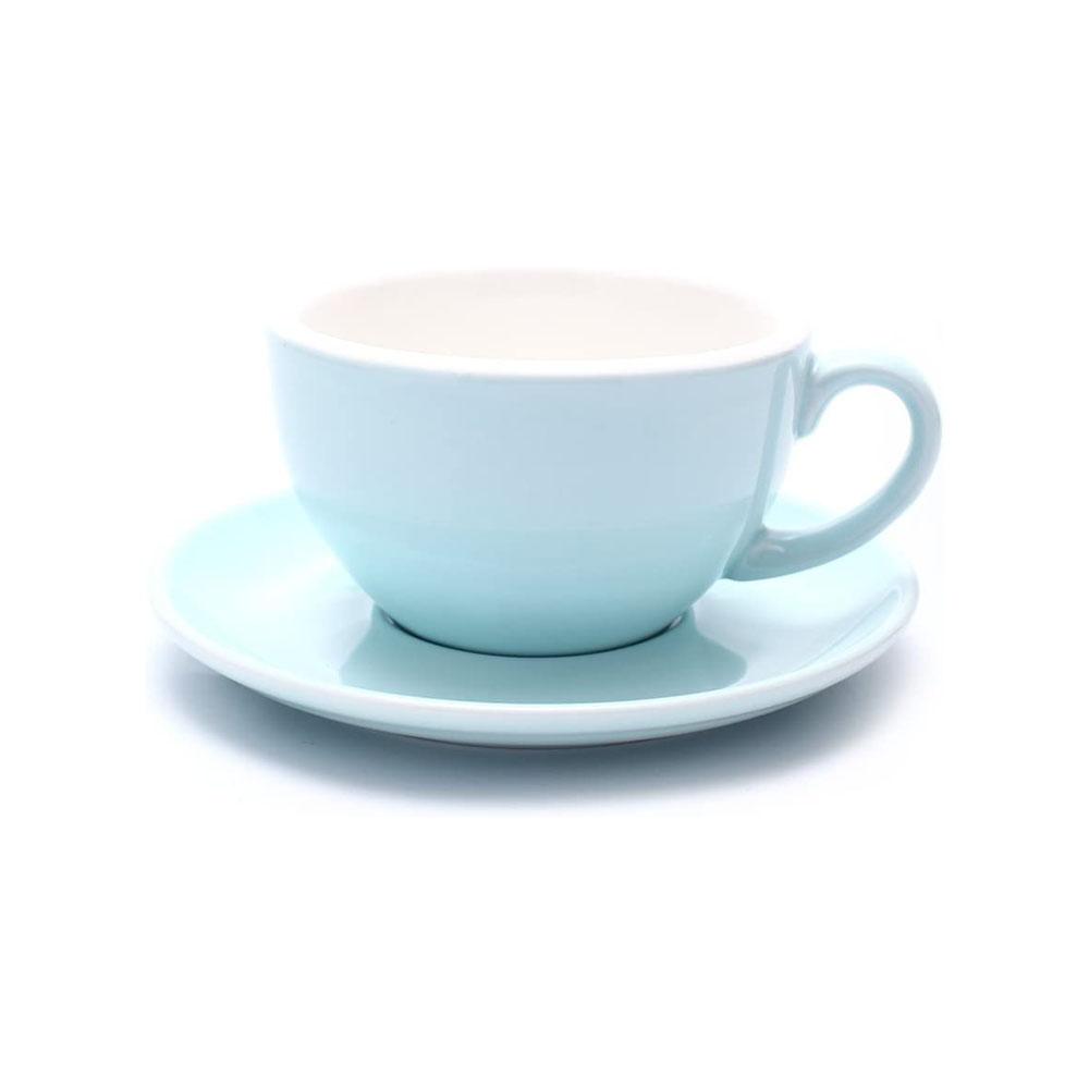 best colorful ceramic latte cups mug with saucer picture 2