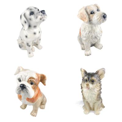 New Factory Hand Painted dog cartoon shaped ceramic treat pet containers candy cookie jar set with lid home decorations for gift