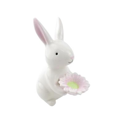 New Factory Custom white ceramic easter bunny rabbit thumbnail