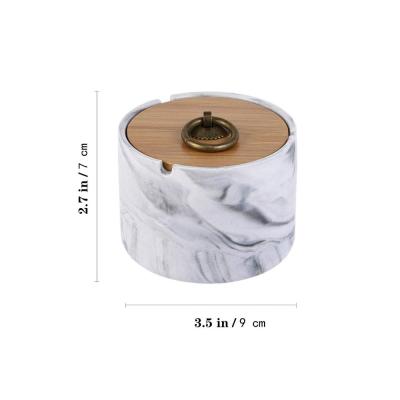 Indoor Luxury Modern Ceramic Marble Smoking Ashtray picture 4