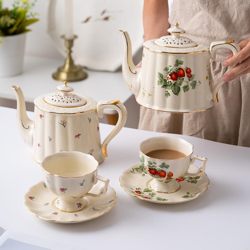 ceramic porcelain gift tea coffee cup pot set picture 2