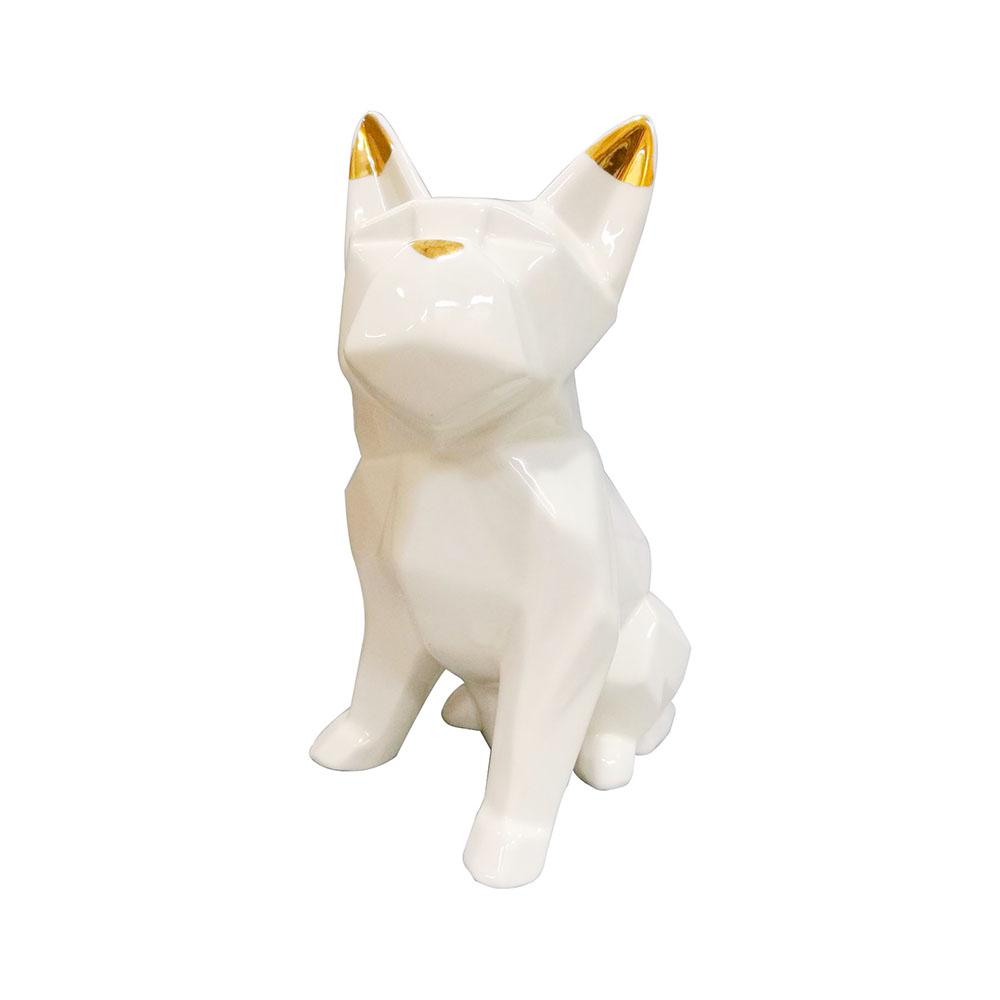 Miniature Ceramic Porcelain Pug Dog Figurine Statue