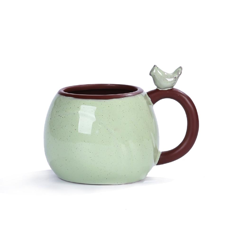 2023 spring Rustic Ceramic Bird Coffee Mug picture 2